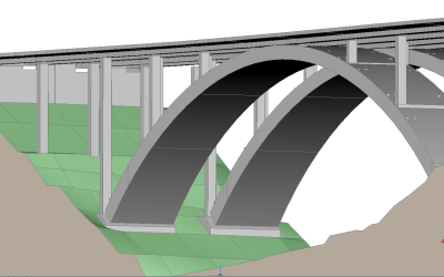Vermessungsbüro Arhelger – 3D-Brückenbogen mit BricsCAD BIM
