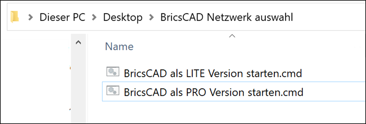 BricsCAD Start Dateien